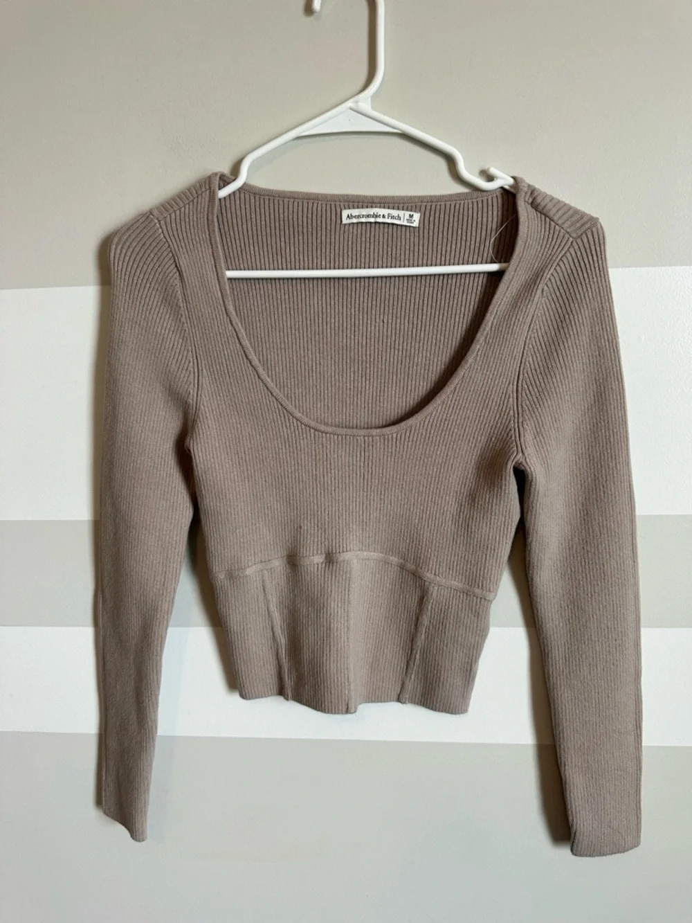 Abercrombie Scoopneck Corset Sweater Top - Picture 2 of 3